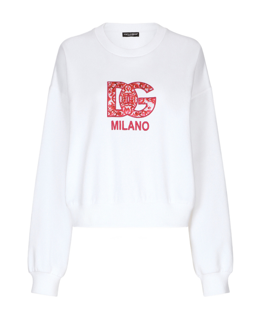 Dolce & Gabbana Logo-print Sweatshirt In White