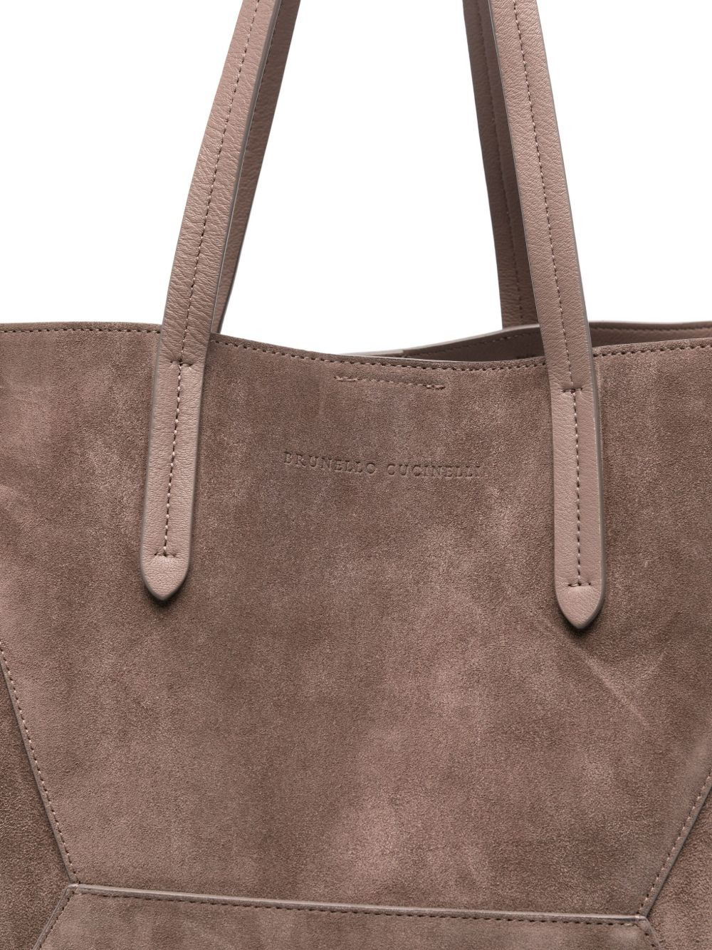 Brunello Cucinelli Suede Tote Bag In Brown