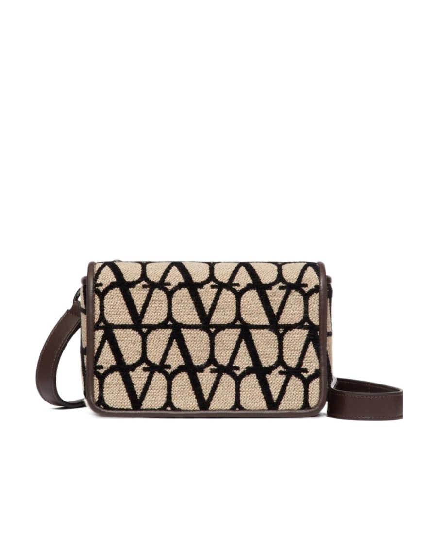 Valentino Toile Iconographe Messenger Bag In Nude