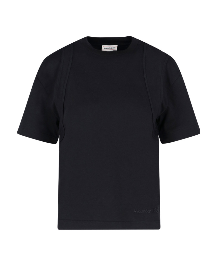 Alexander Mcqueen Women's Crewneck T-shirt In Black