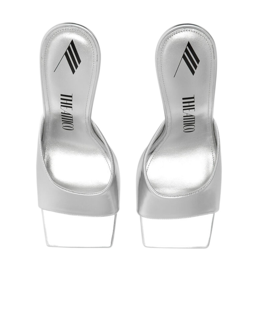 Shop Attico Cheope 105mm Sandals In White