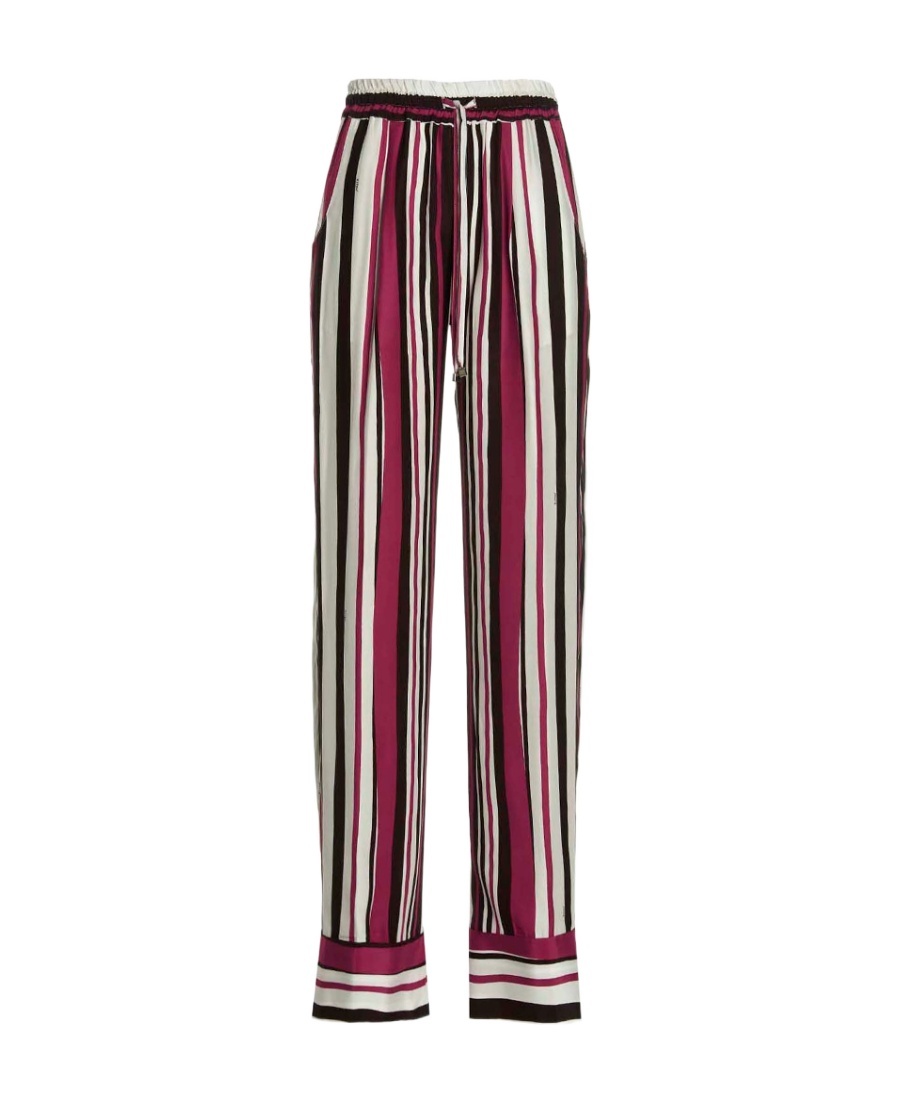 Shop Kiton Striped Casual Pants In Multicolor