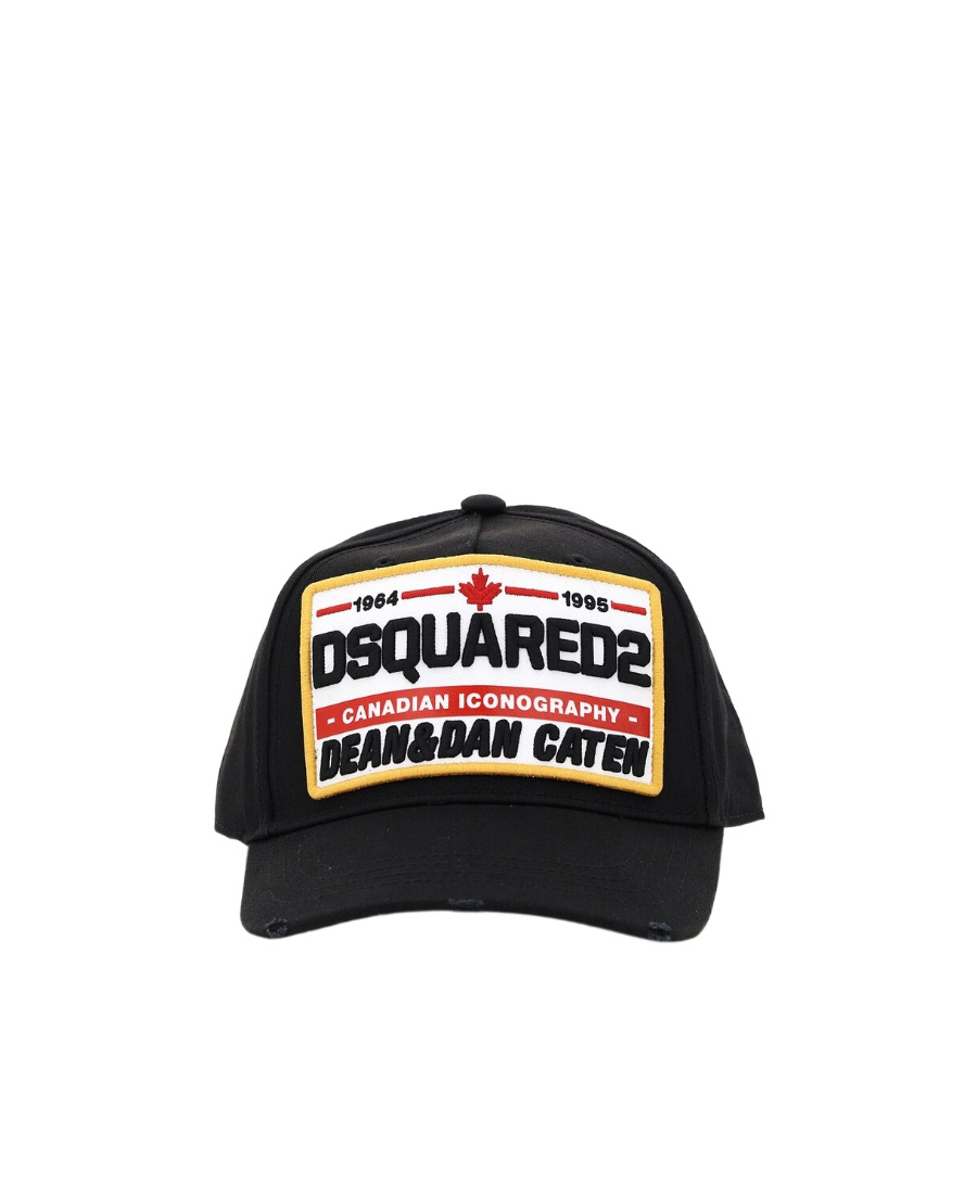 Dsquared2 Logo-patch Cotton Baseball Cap In Black