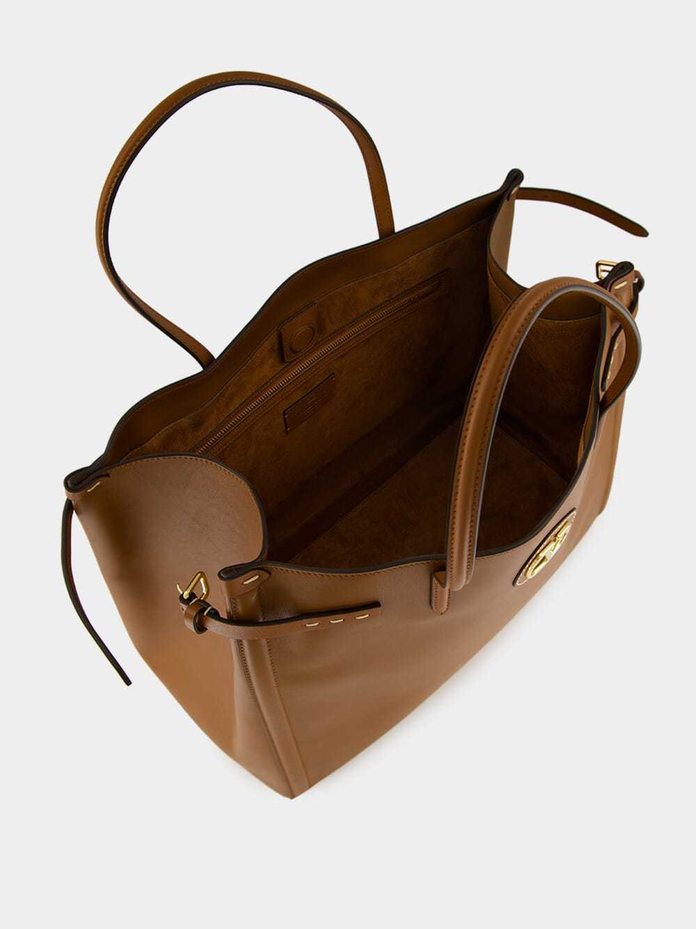 Valentino Medium Antibes Tote Bag In Brown