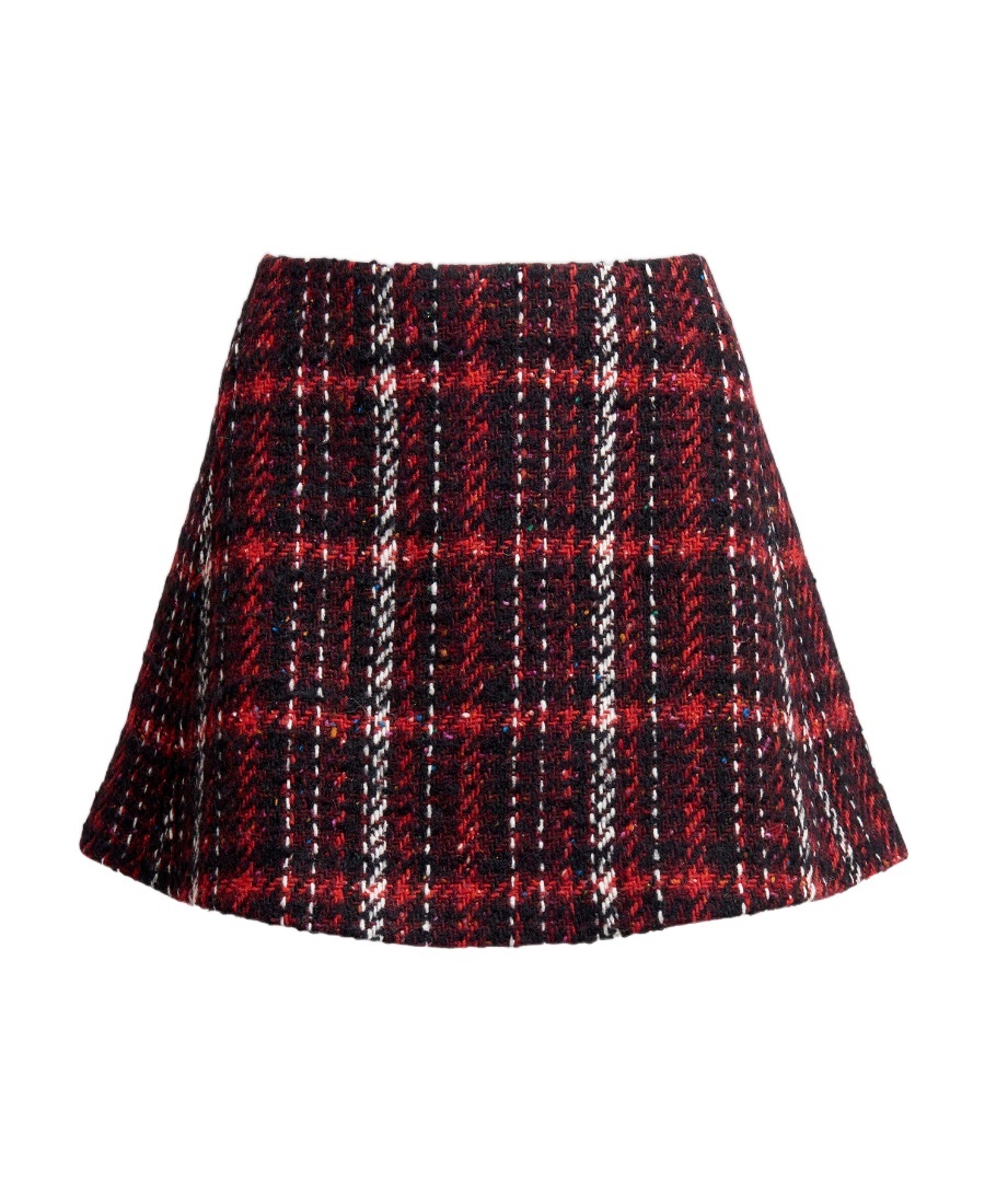 Marni A-line Tweed Miniskirt In Black