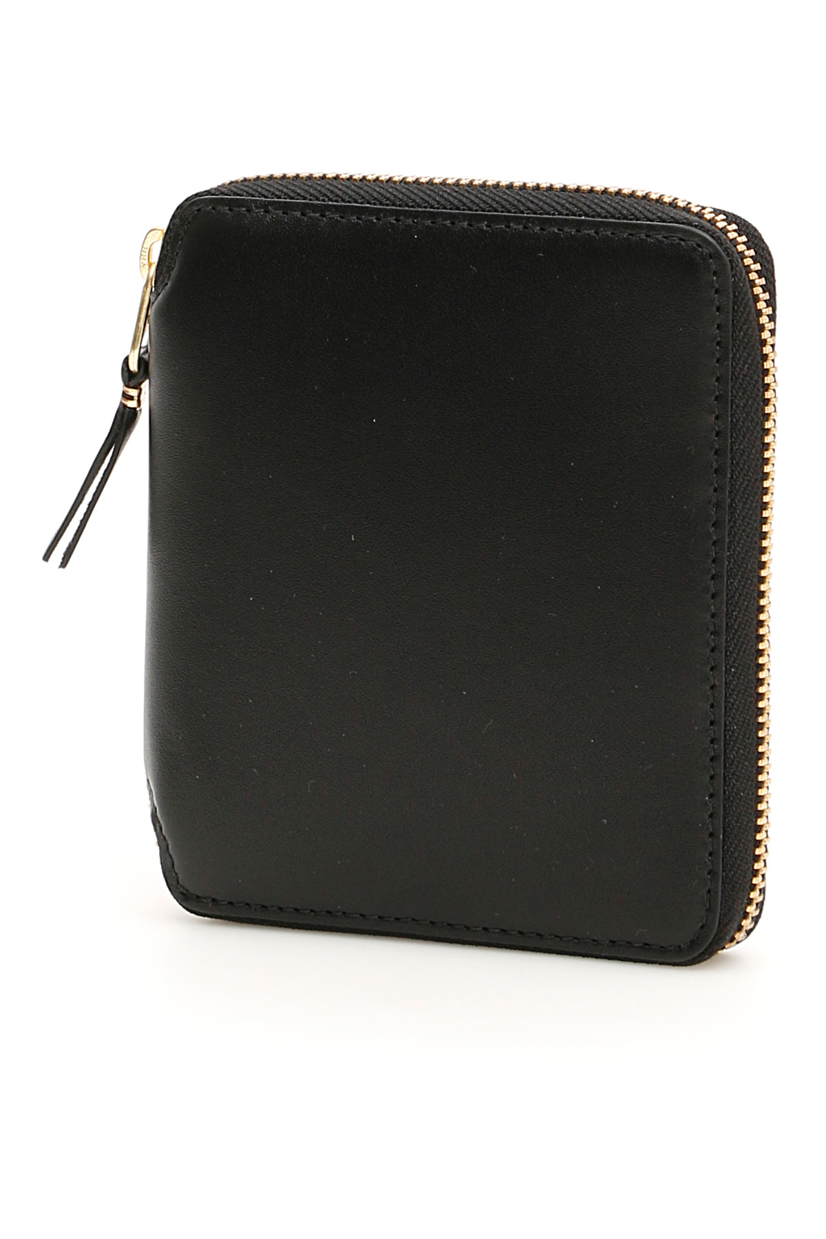 Shop Comme Des Garçons Zip-around Leather Wallet In Black