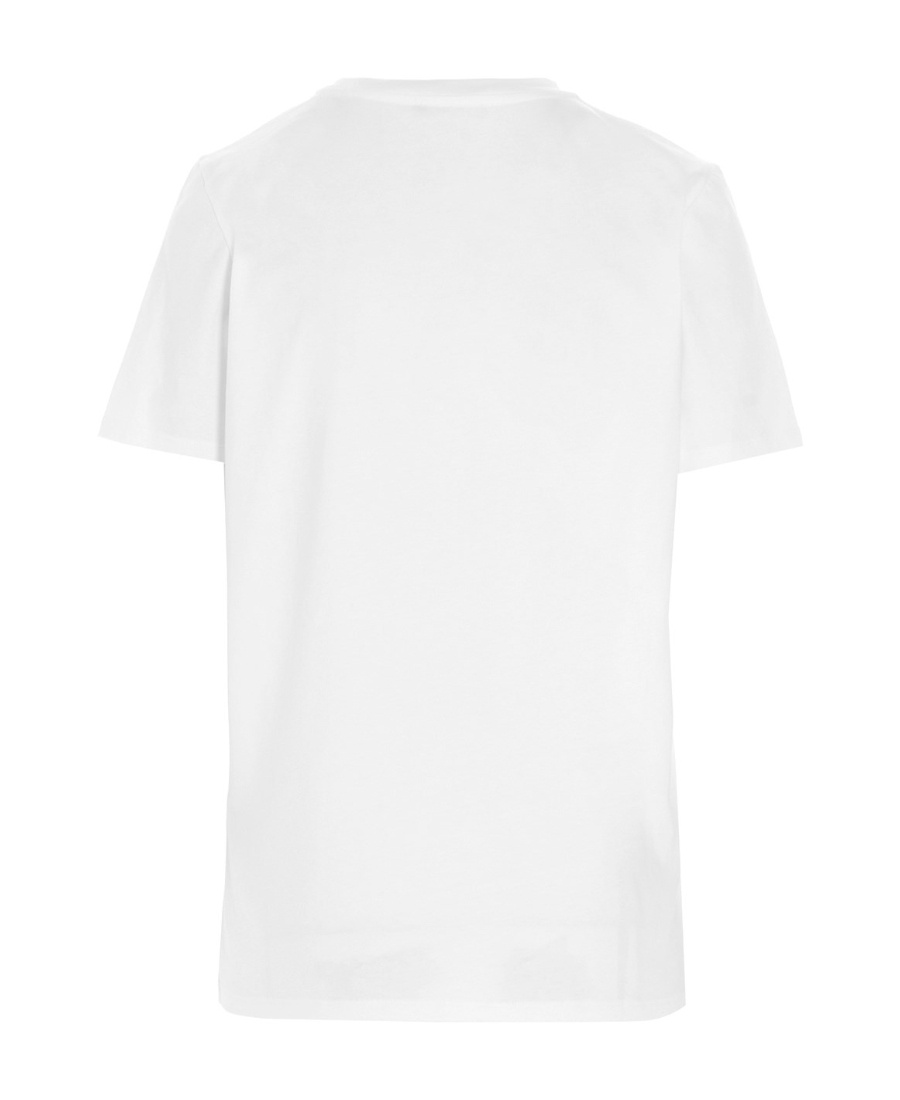 Balmain Foiled Logo-print Cotton T-shirt In White