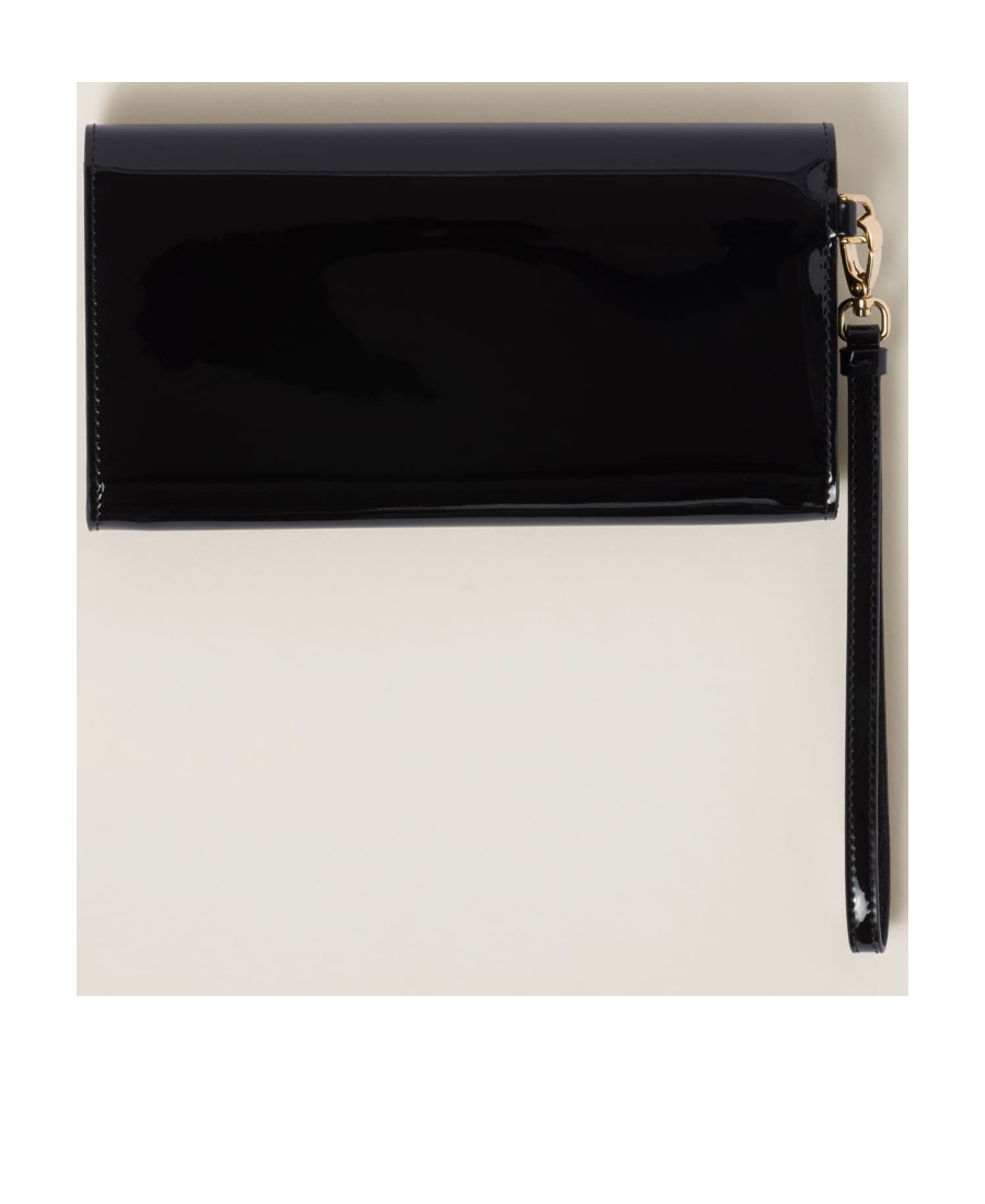 Miu Miu Logo-plaque Leather Wallet In Black
