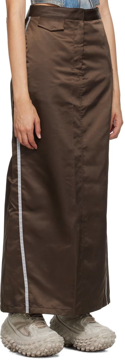 Open Yy Double Pocket Skirt In Brown
