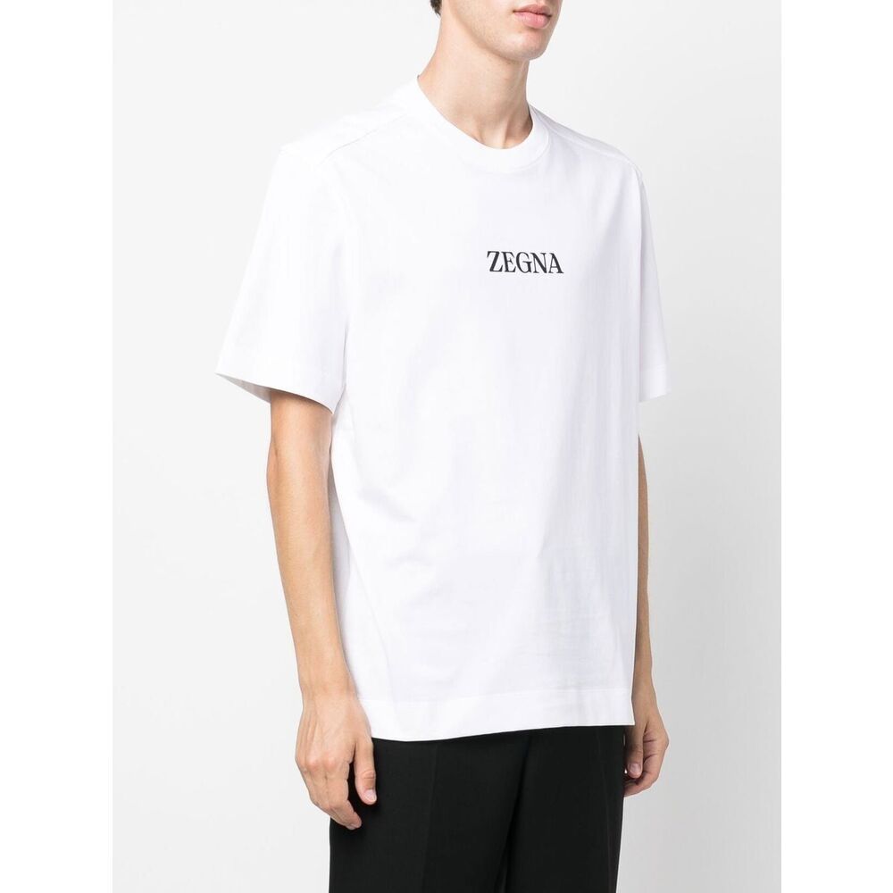 ZEGNA T-SHIRT WITH ROUND NECK AND SHORT SLEEVES