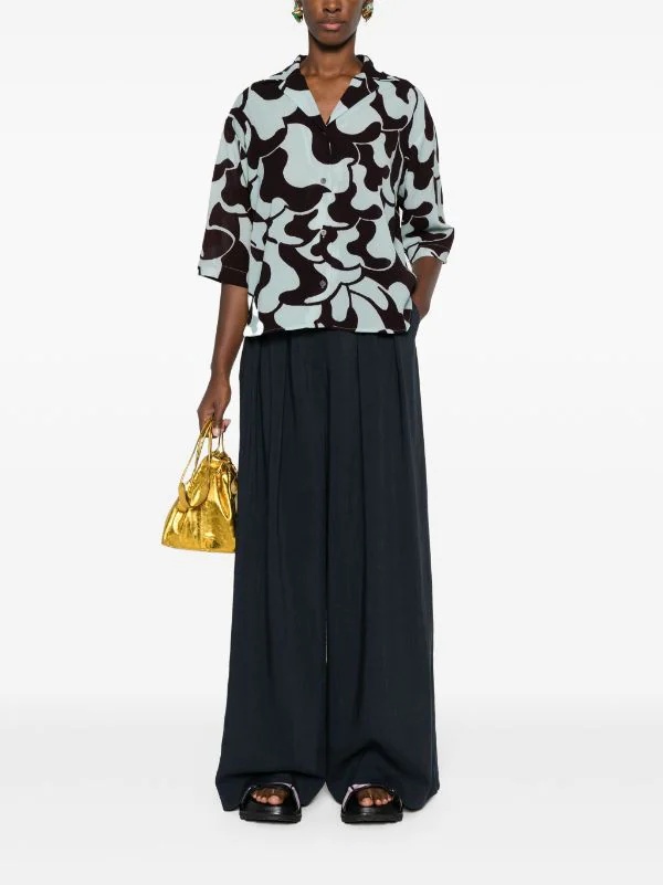 Dries Van Noten Elastic Waist Casual Pants In Black