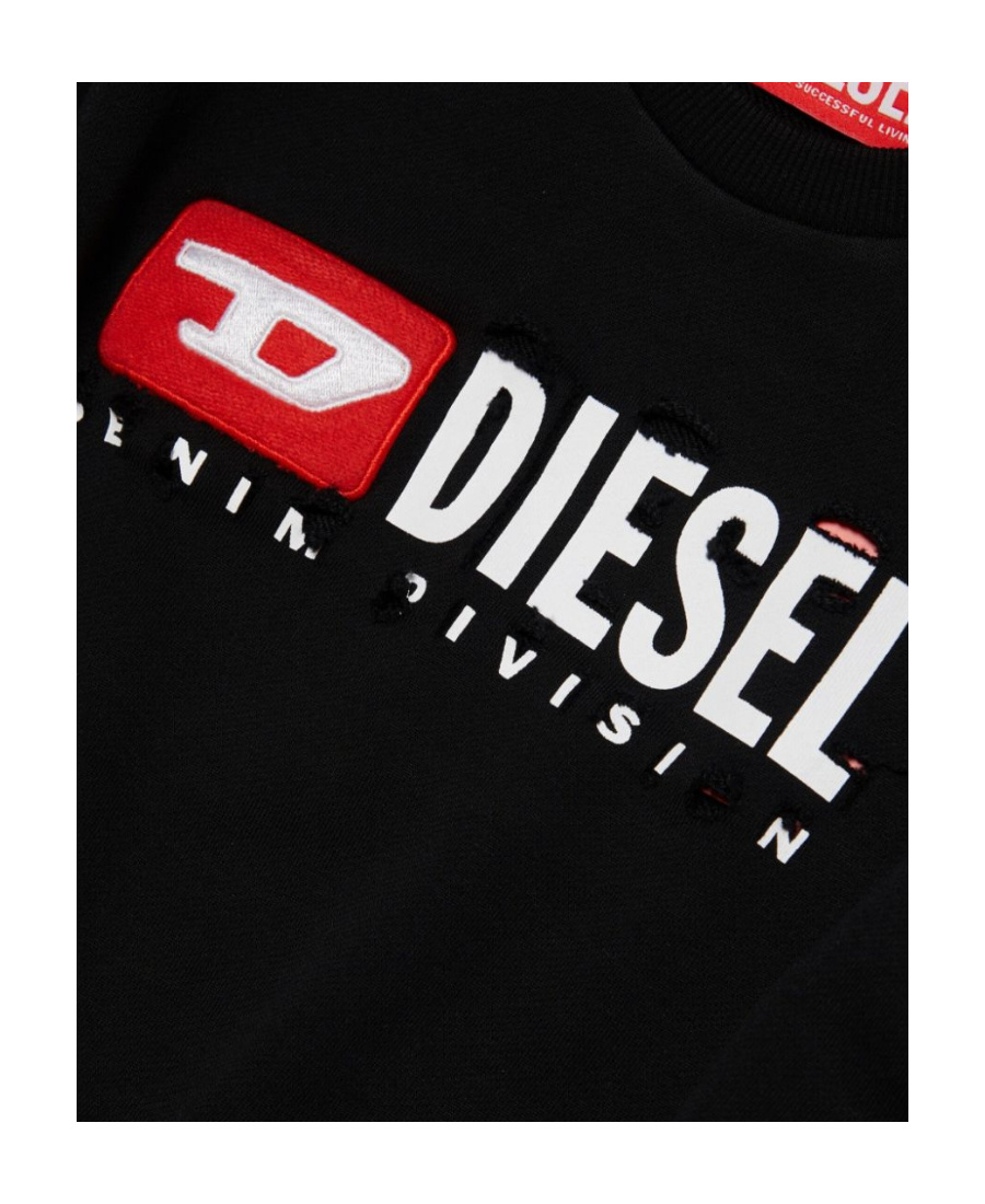Diesel Dempy Cotton Dress In Black