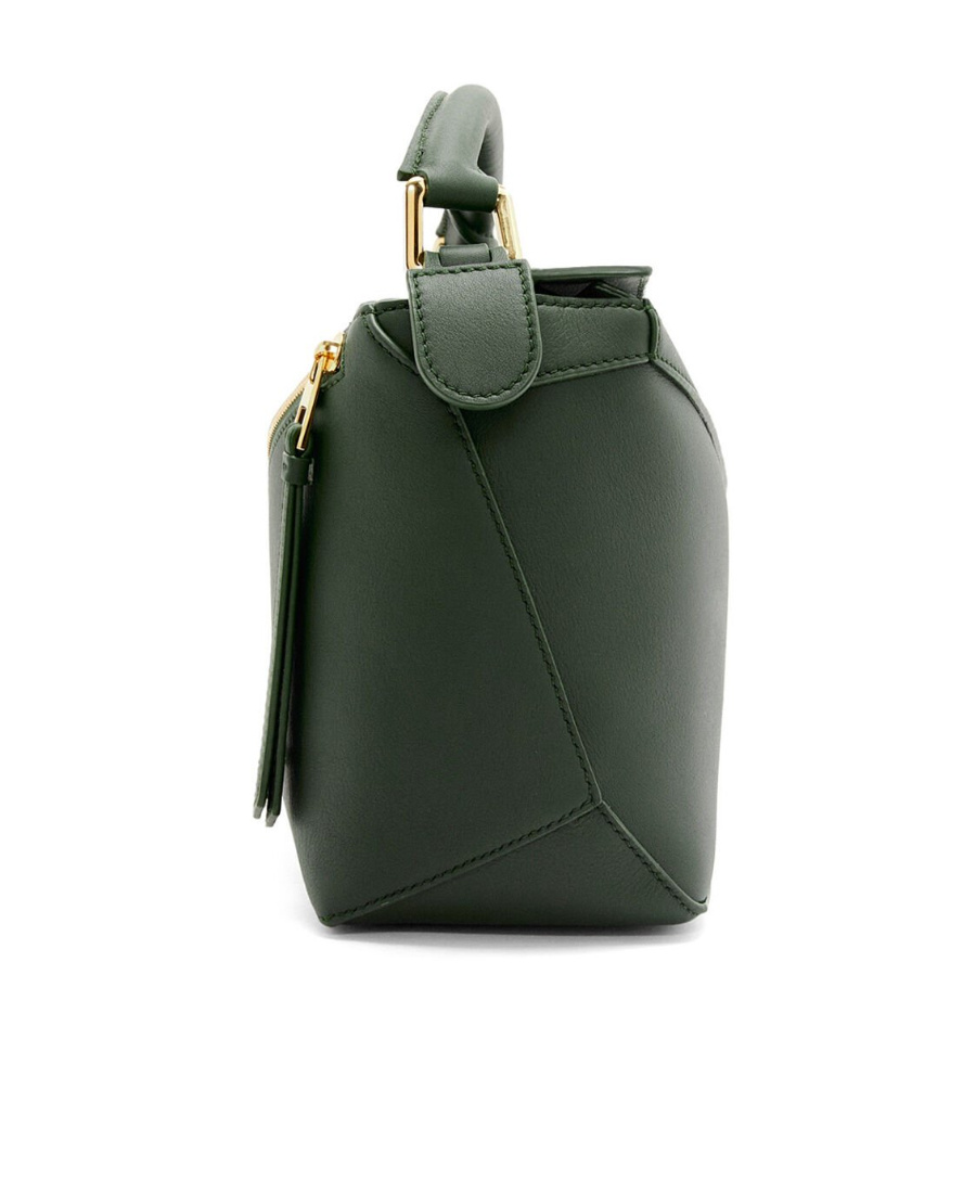 Loewe Small Puzzle Shoulder Bag In Green