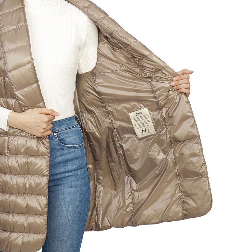 Herno Quilted Down Jacket In Gold