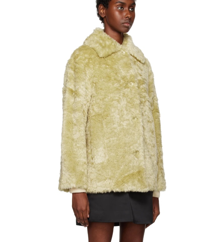 Proenza Schouler Single-breasted Artificial Fur In Nude