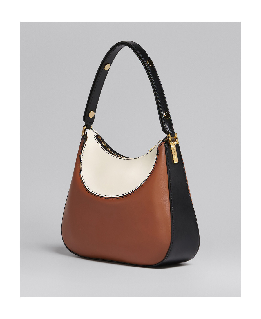 Marni Small Milano Shoulder Bag In Brown