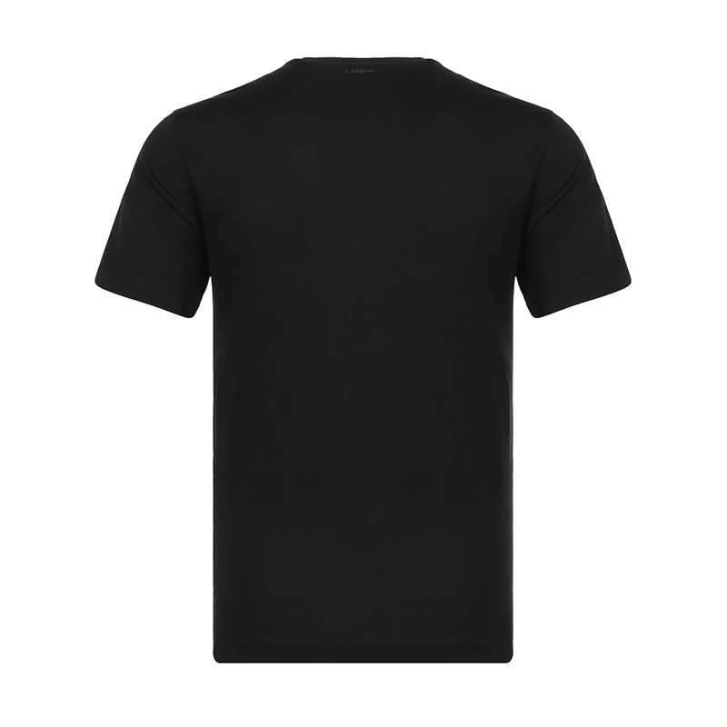 Zegna T-shirt With Round Neck And Short Sleeves In Black