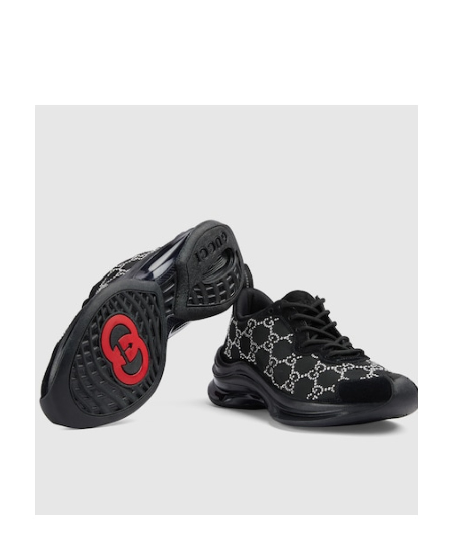 Gucci Run Gg Crystal Damensneaker In Black