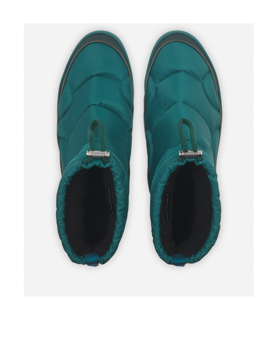 Lanvin Quilted Drawstring-ankle Boots In Blue