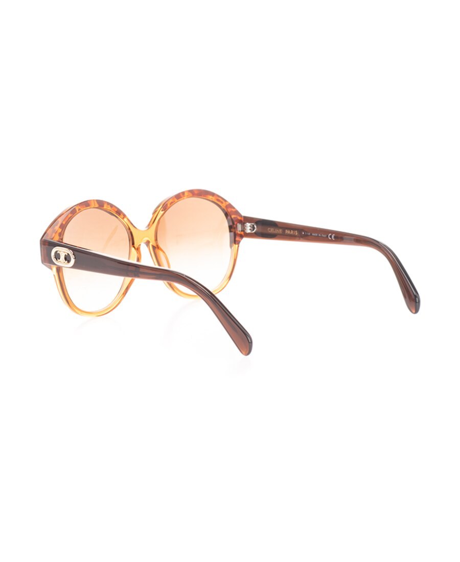 Celine Oversized Round Frame Sunglasses In Brown