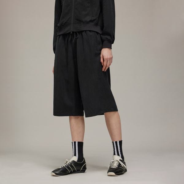 Shop Y-3 Twill Shorts In Black