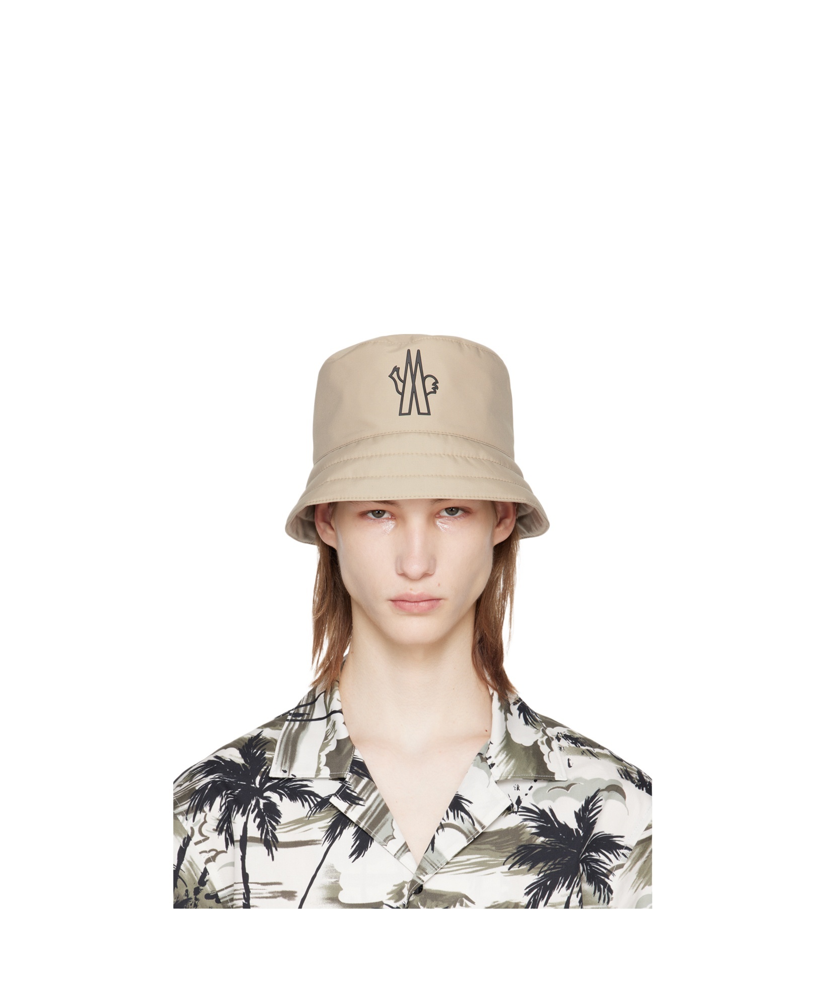 Moncler Logo Fisherman's Hat In Nude