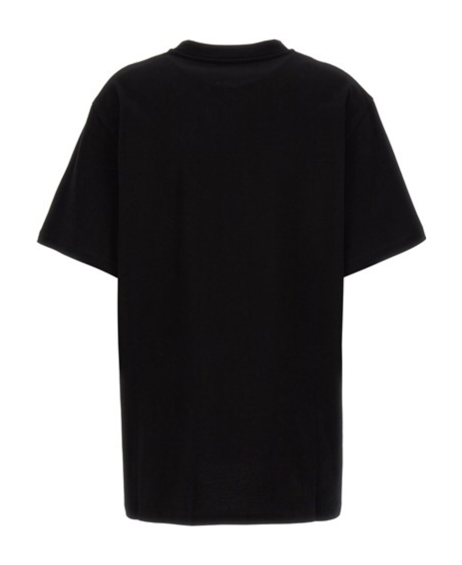 Stella Mccartney T-shirt With Logo Print And Crew Neckline In Black