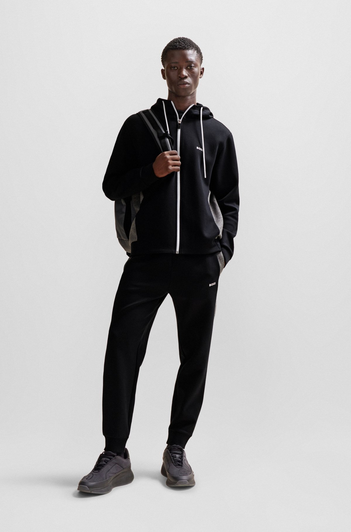 Hugo Boss Logo Logo Sports Suit In Black