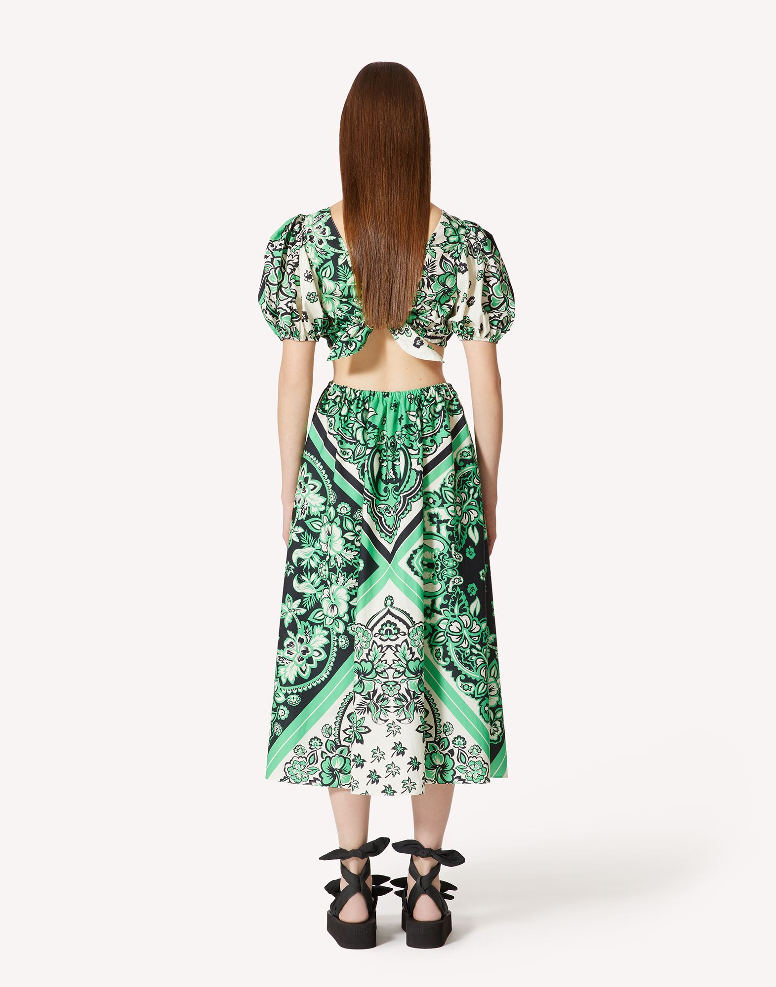 Red Valentino Short-sleeved Dress In Green