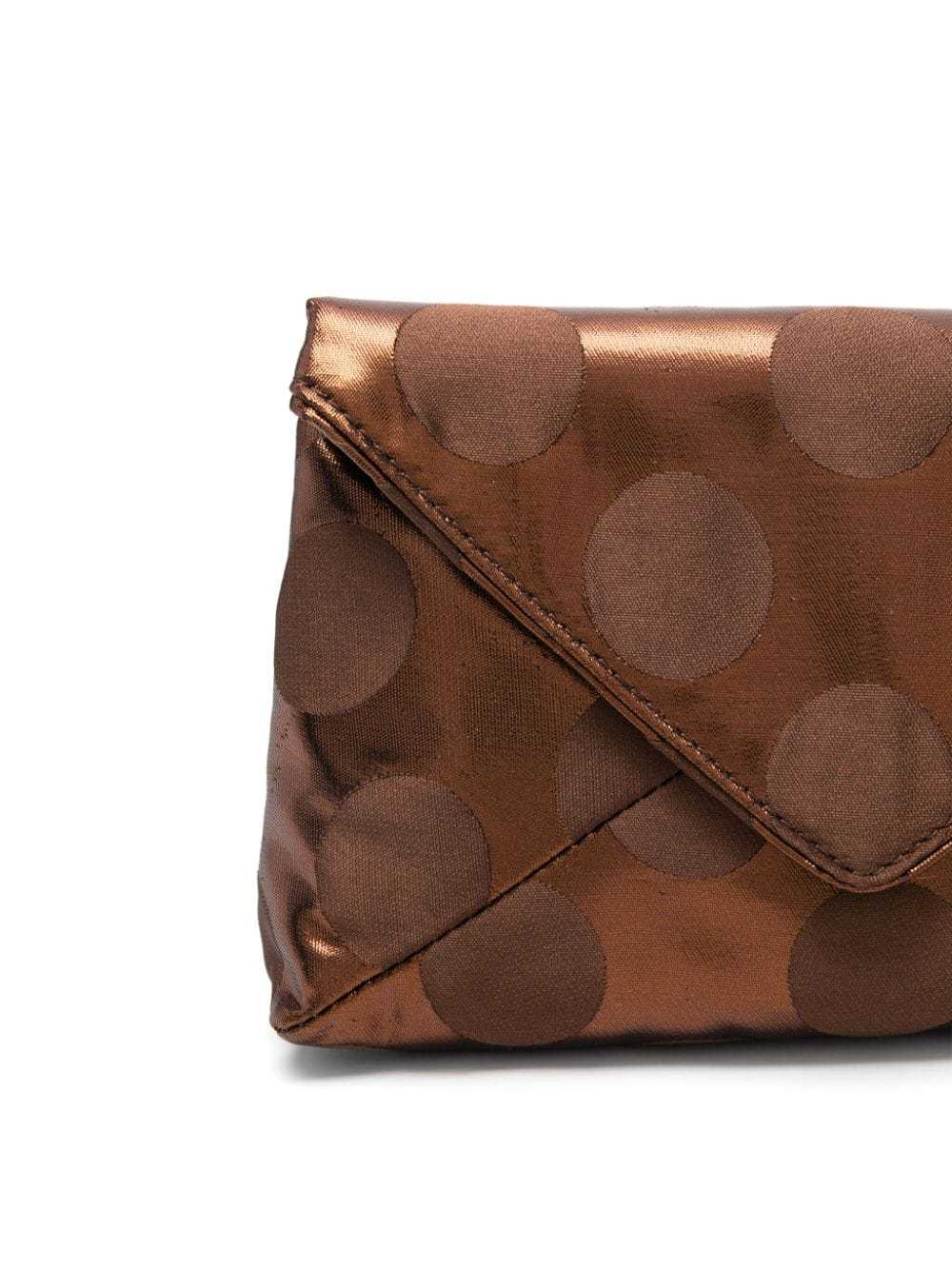 Dries Van Noten Polka Dot Clutch In Brown