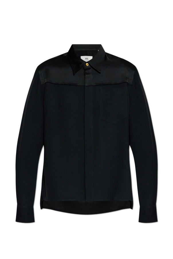 Ami Alexandre Mattiussi Long-sleeved Shirt In Black