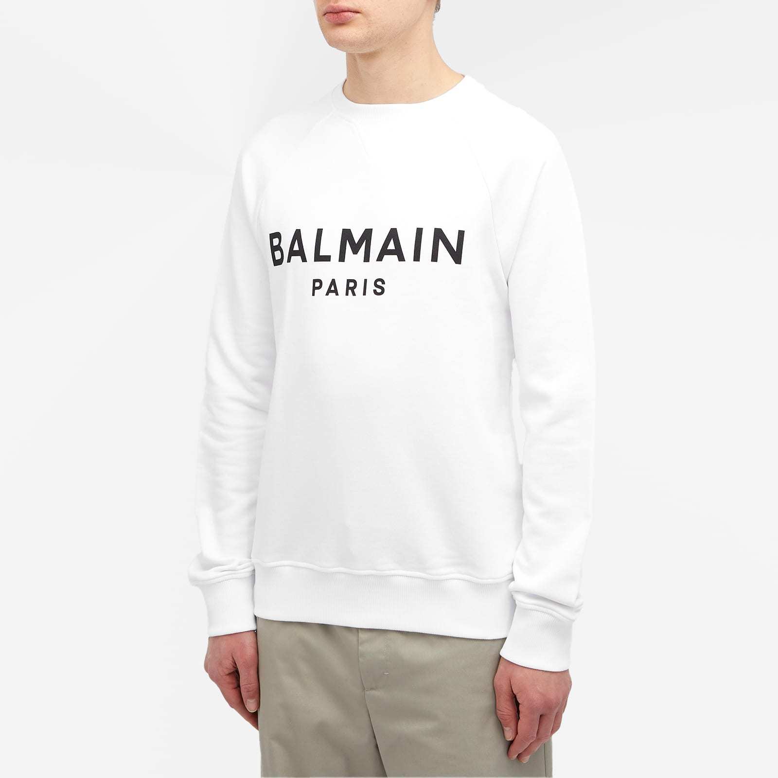 Balmain Black Sweatshirts Man Sweatshirt White Size Xl Cotton In White