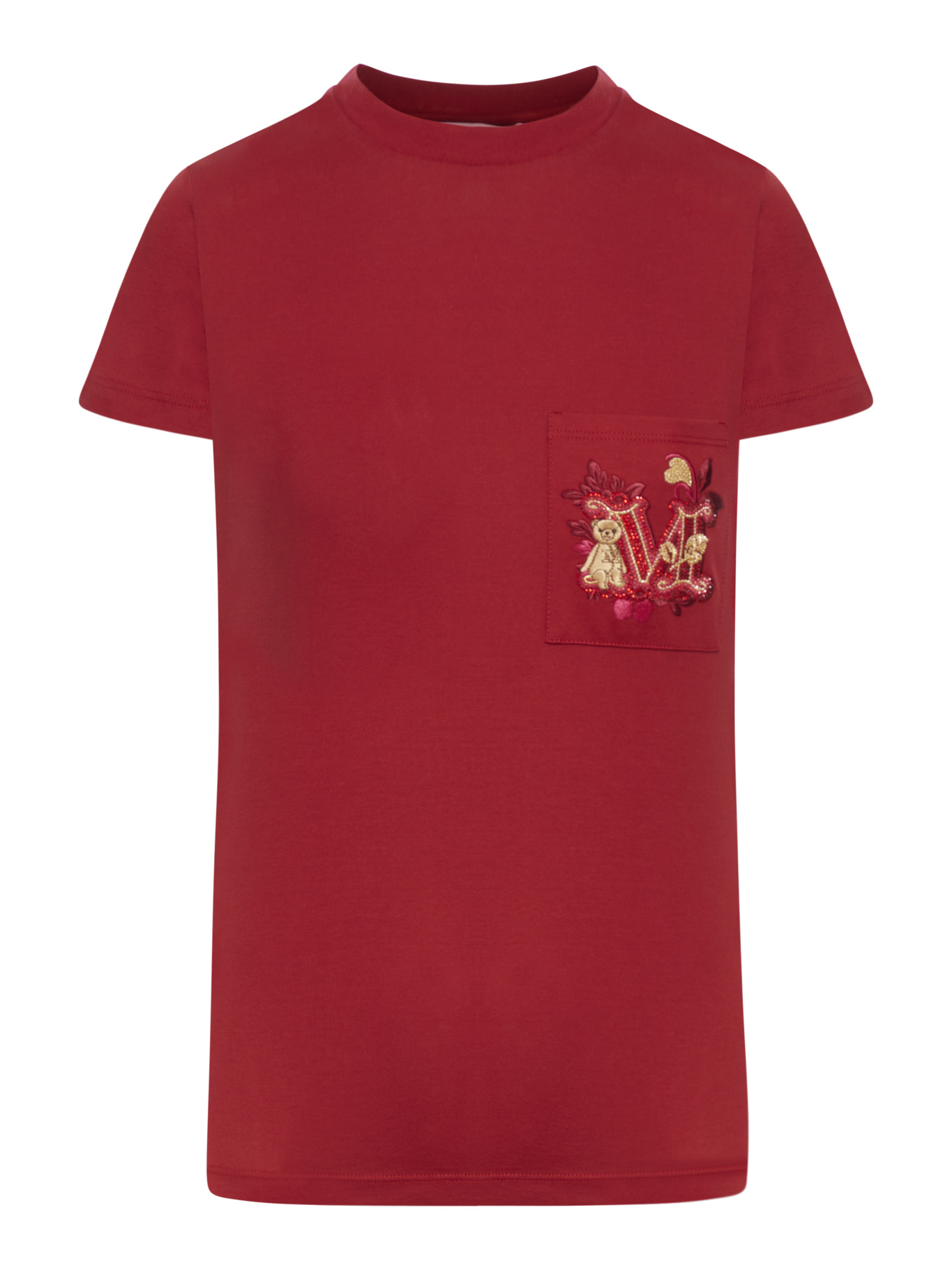 Max Mara Logo Embellished Crewneck T-shirt In Red