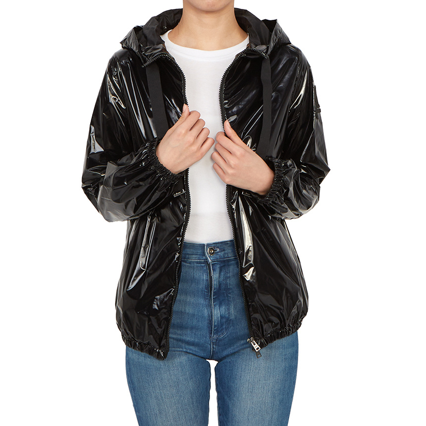 Herno Logo-patch Hooded Jacket In Black