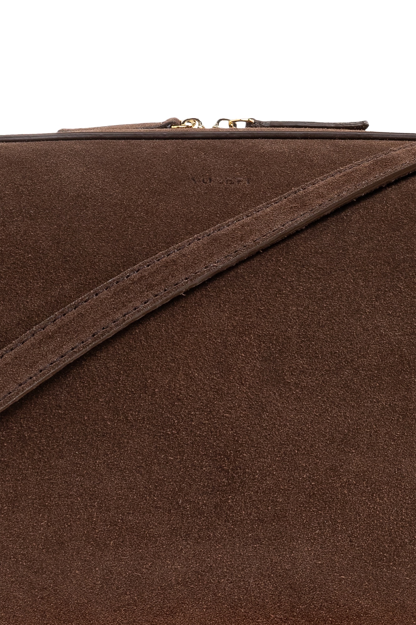 Yuzefi Brioche Knotted Suede Shoulder Bag In Brown