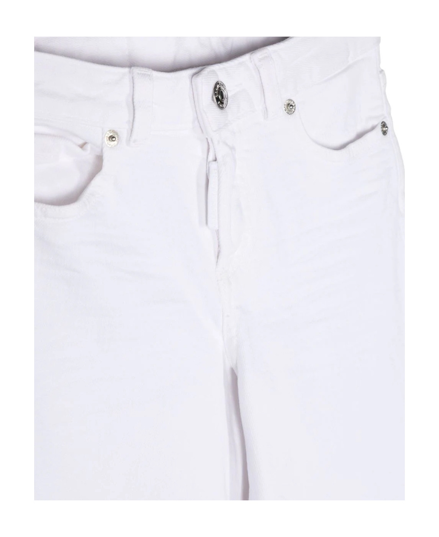 Dsquared2 Wide-leg Cotton Trousers In White