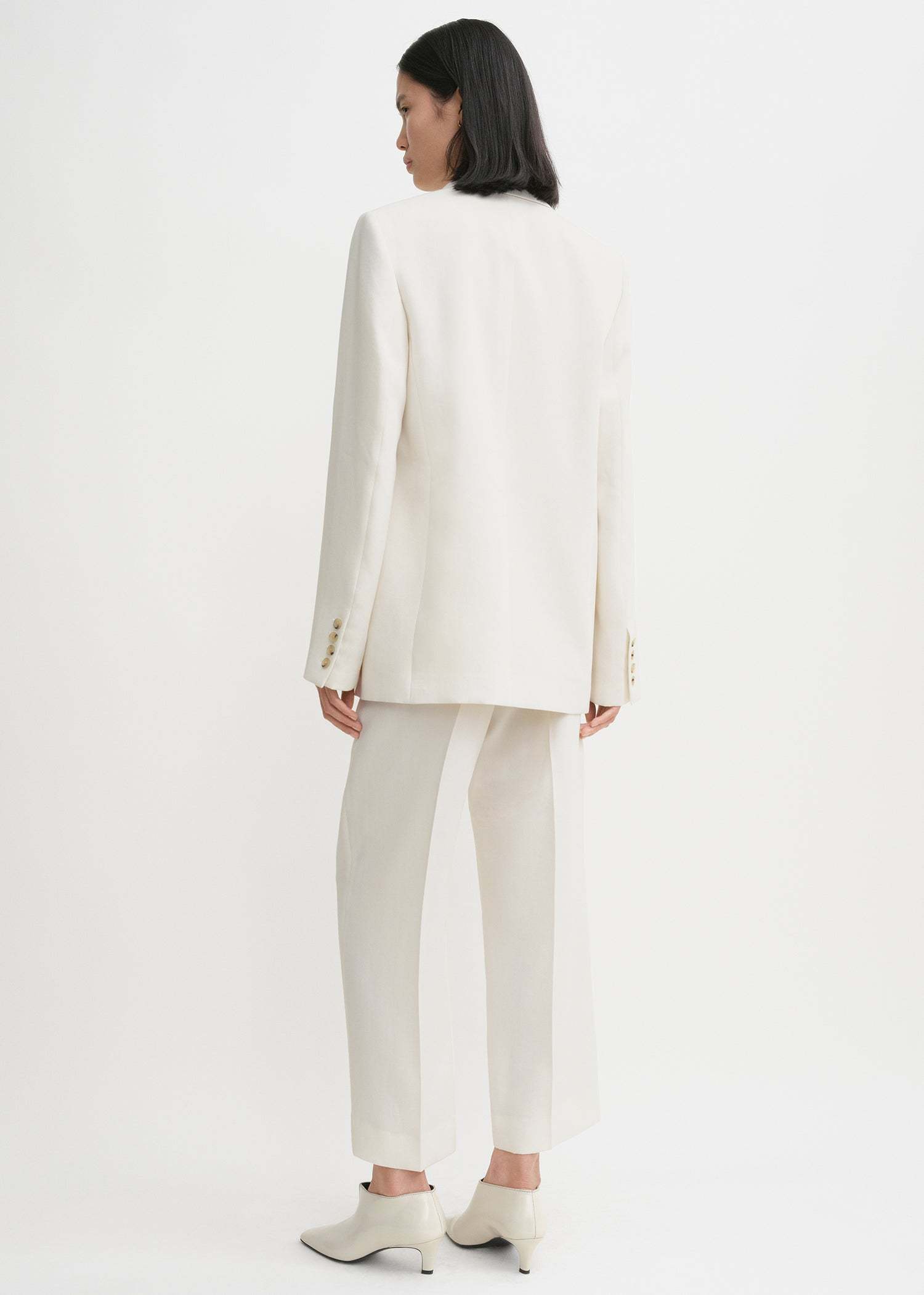 Totême Off-white Single-breasted Blazer In White