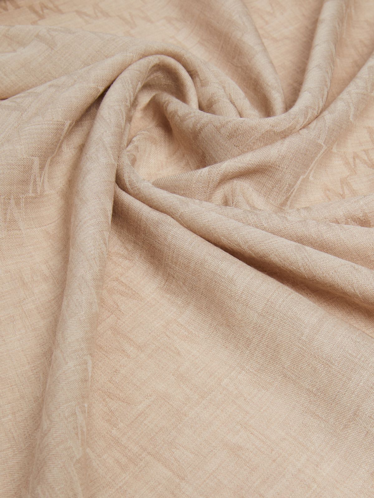 Max Mara Logo Shawl In Nude