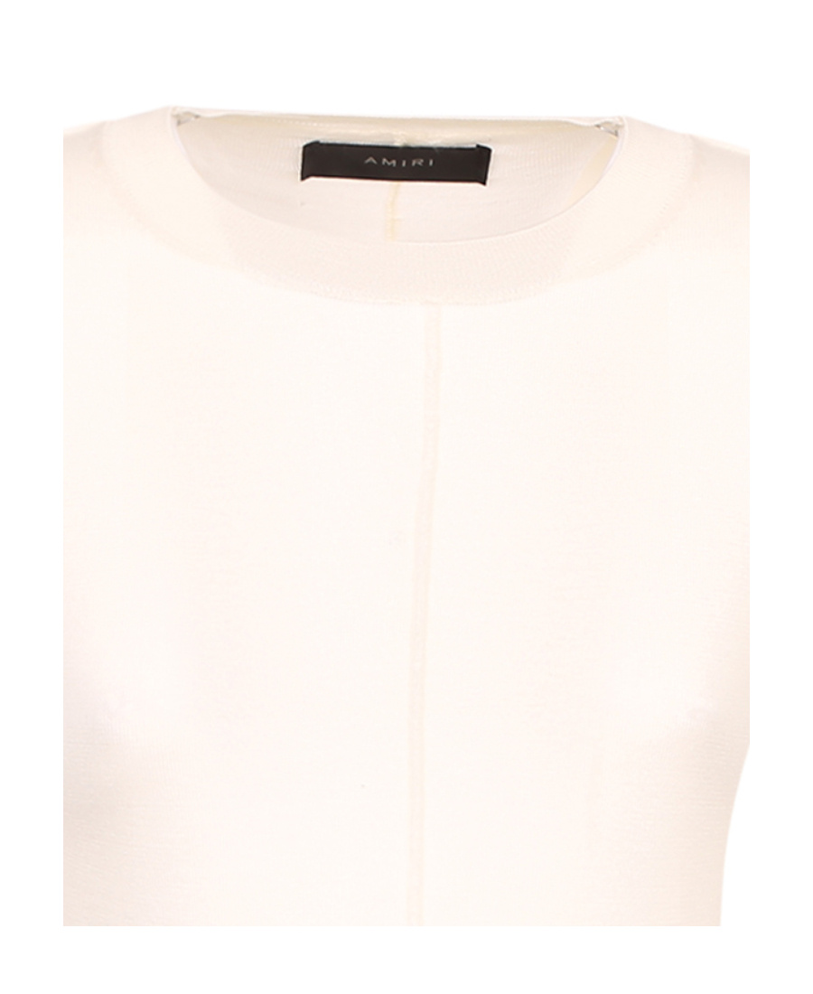 Amiri Cashmere Roundneck Transparent Pull In White