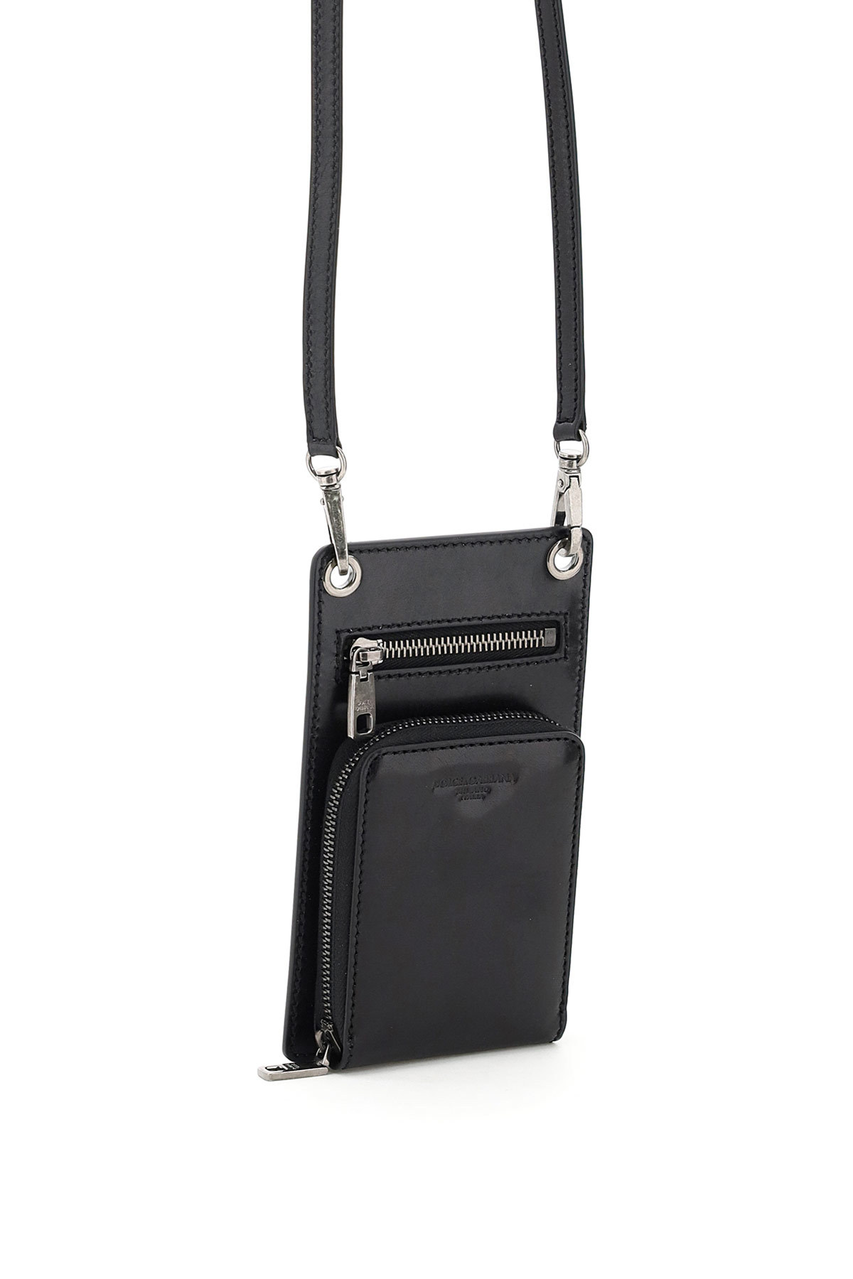 Dolce & Gabbana Phone Holder Wallet In Black