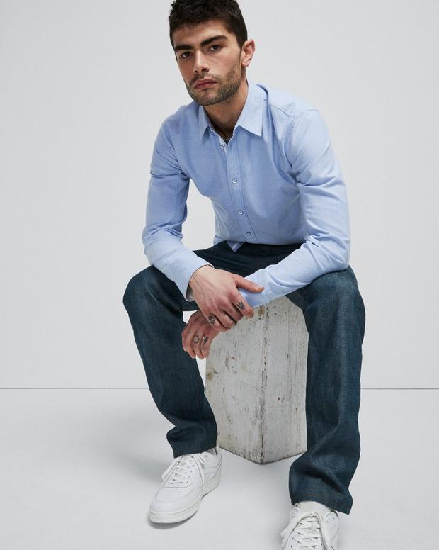 Rag & Bone Long-sleeved Shirt In Blue