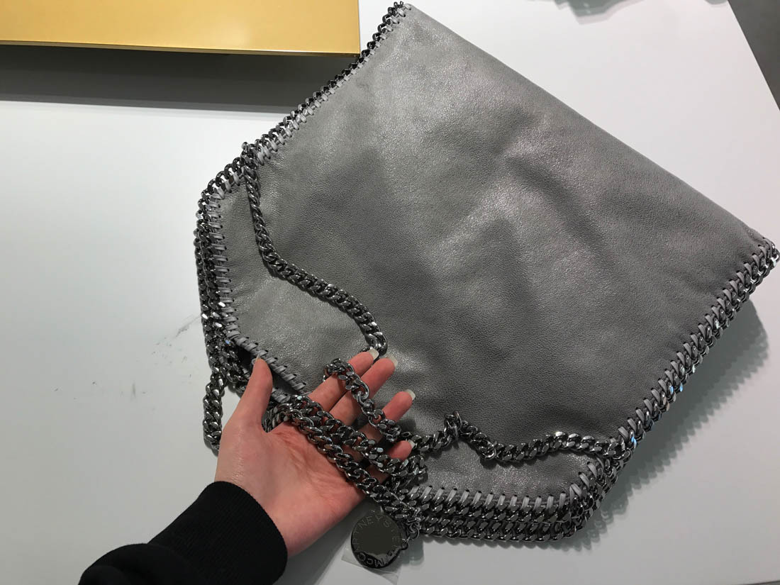 Stella Mccartney 3 Chain Falabella Tote Bag In Gray