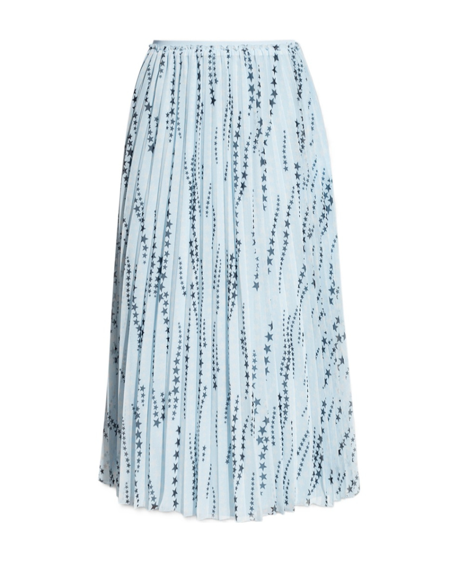 Red Valentino Pleated Skirt In Blue