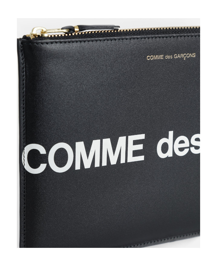 Shop Comme Des Garçons Play Large Logo Wallet In Black