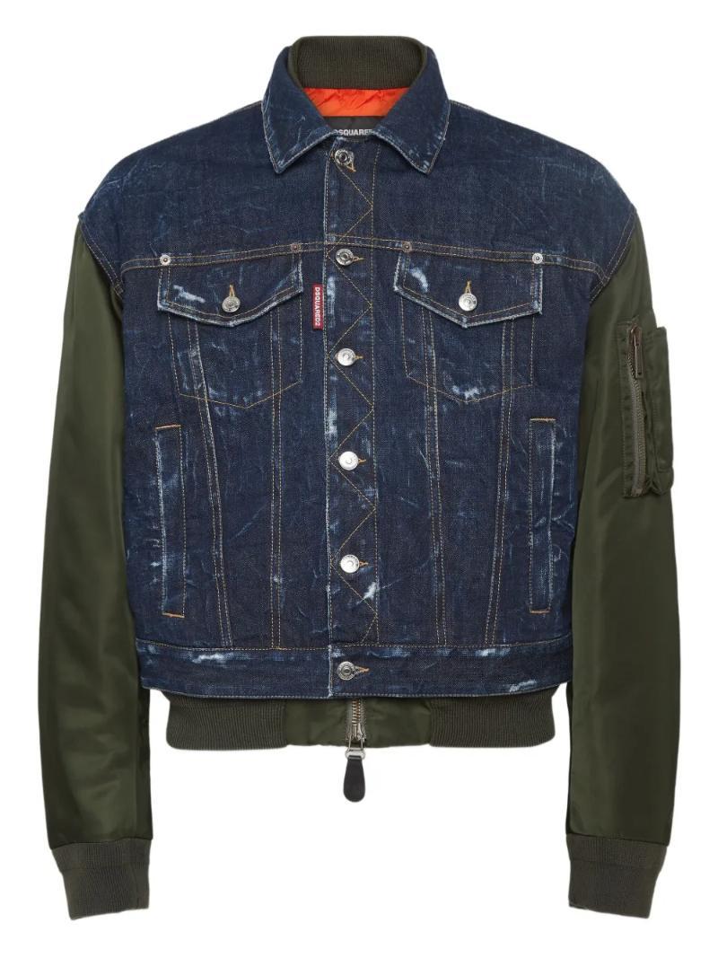 Dsquared2 Aviator Hybrid Bomber Navy Blue In Blue
