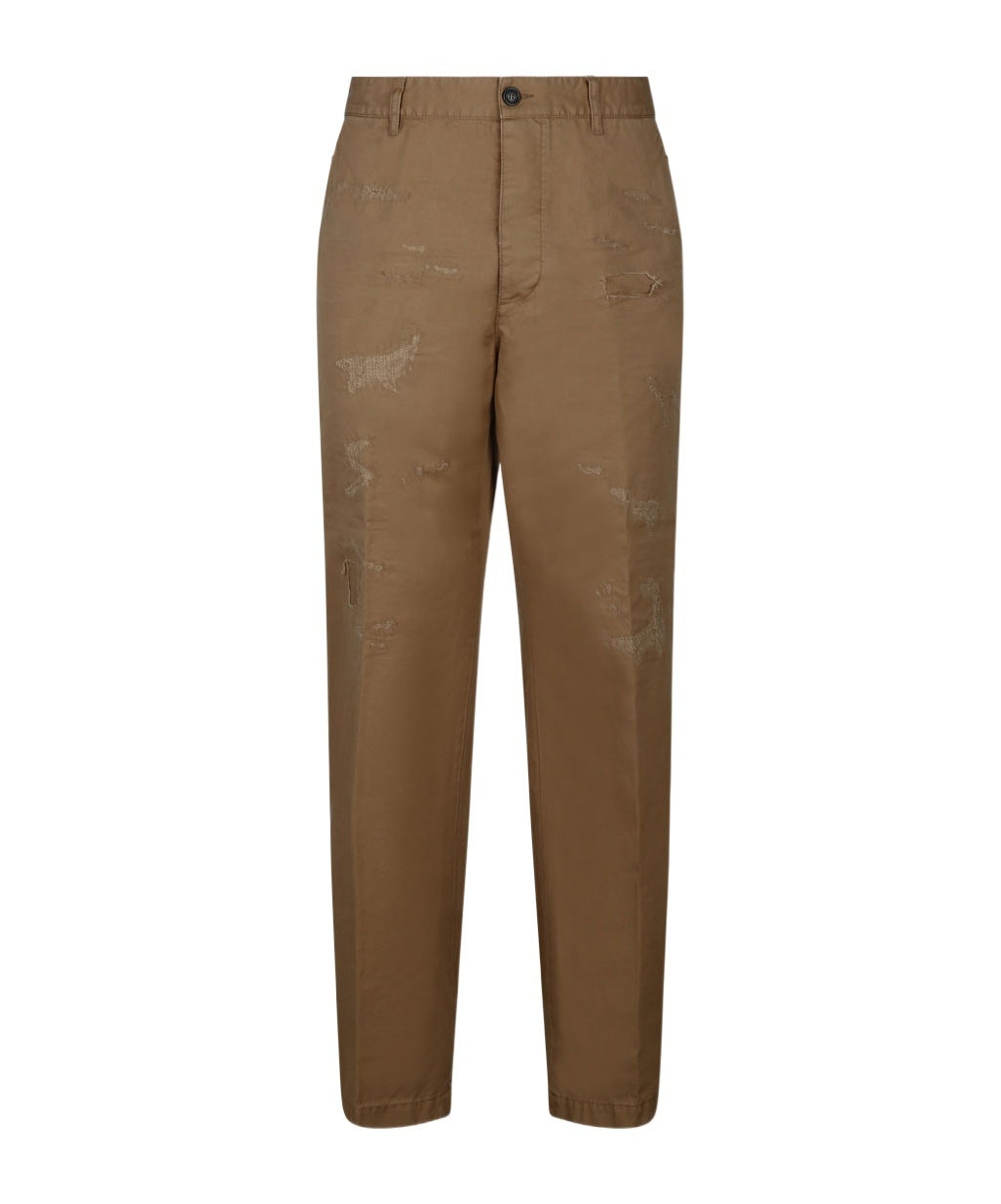 Dsquared2 Pantaloni Chino Con Strappi Marrone In Brown
