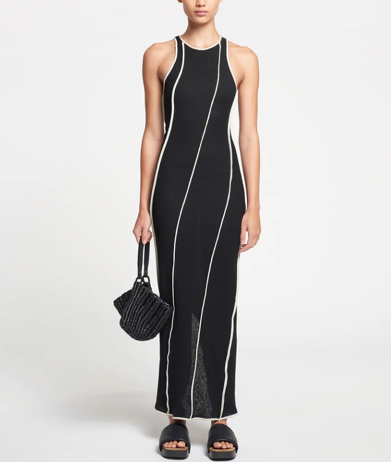 Nanushka Wanda Exposed-seam Detail Dress In Black