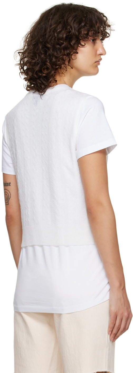 Rag & Bone Round Neck Sweater In White