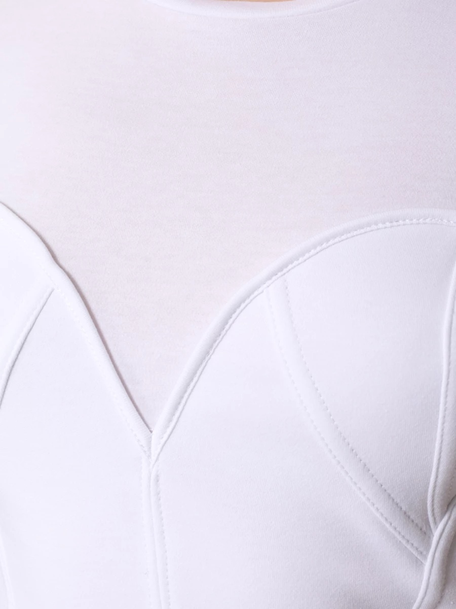 Blumarine Short-sleeved Round Collar T-shirt In White