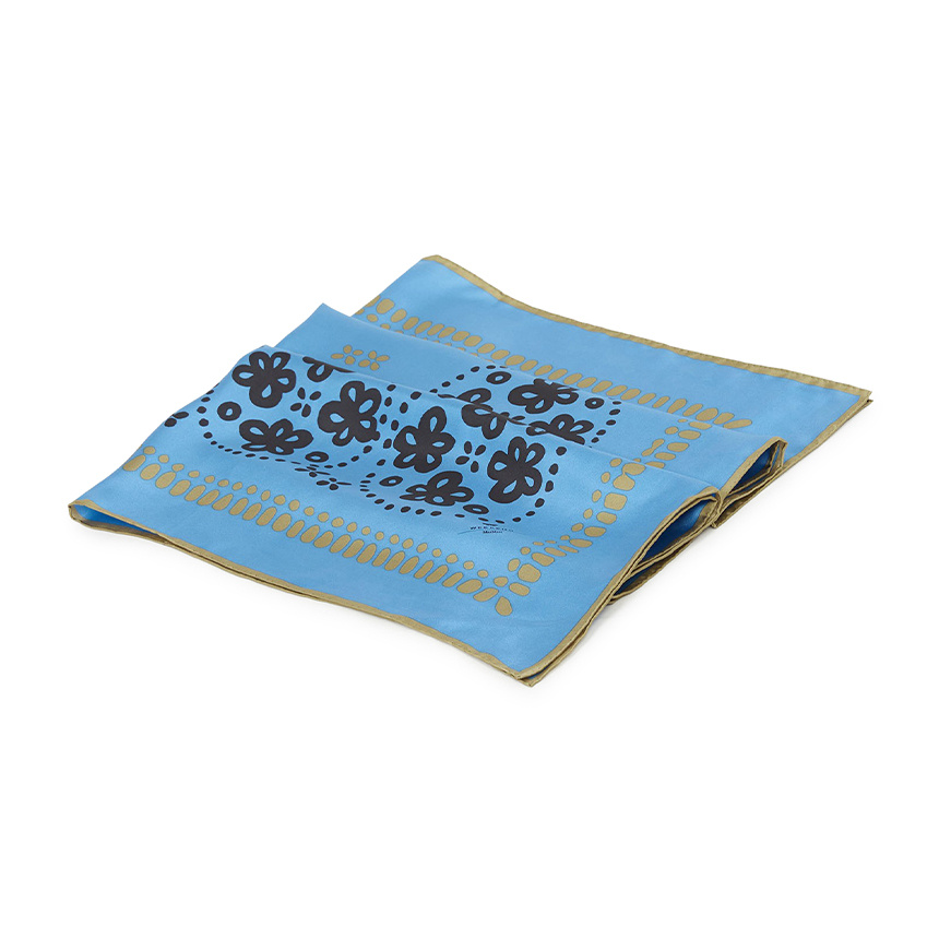 Weekend Max Mara Patterned Silk Scarves In Blue